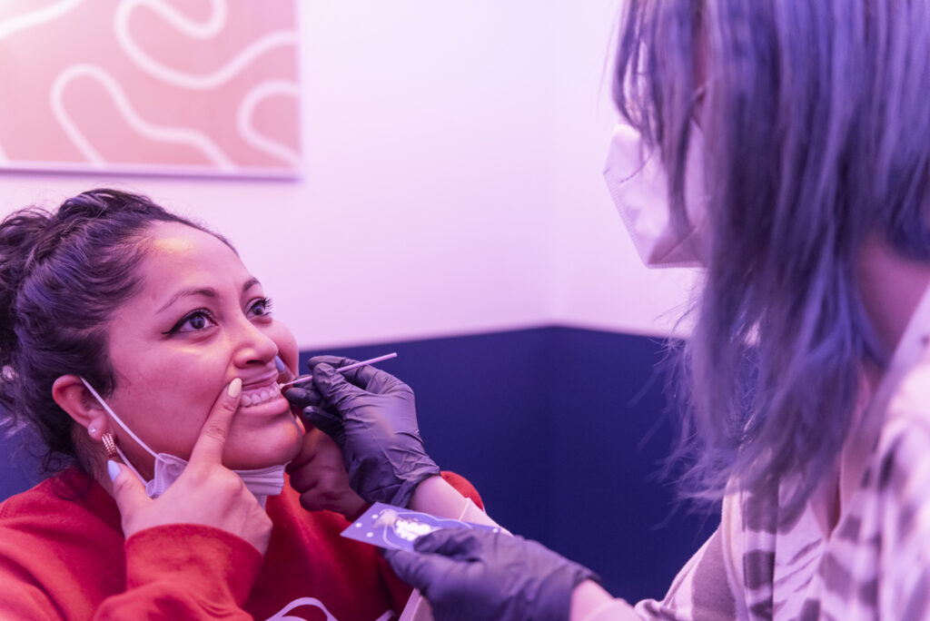 tooth charms being applied at Chillhouse